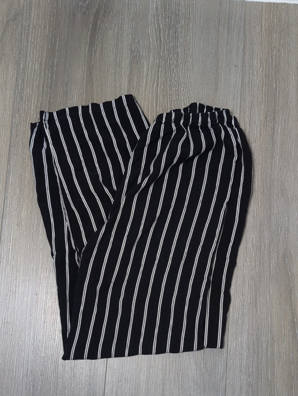 Brandy Melville Navy Vertical Stripe Leg Pants